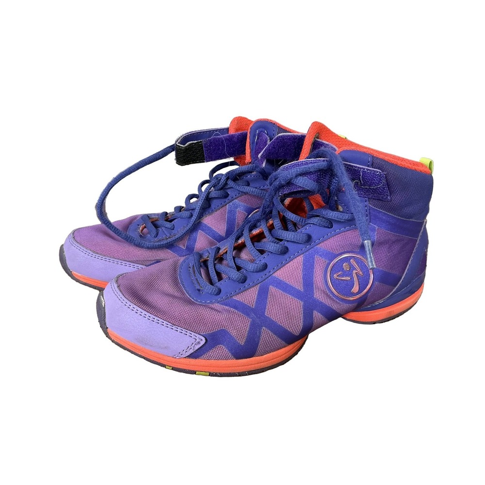 Zumba Flex II Remix High Women's Athletic Shoes US 7 Purple Orange Z-Slide